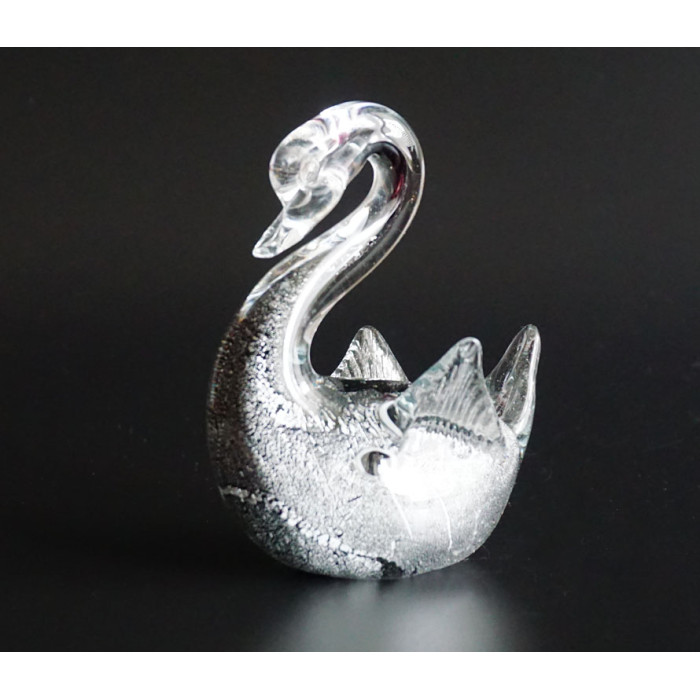 Swan colored cast glass