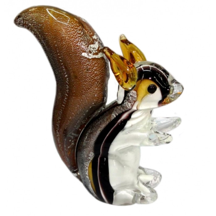 Squirrel colored cast glass