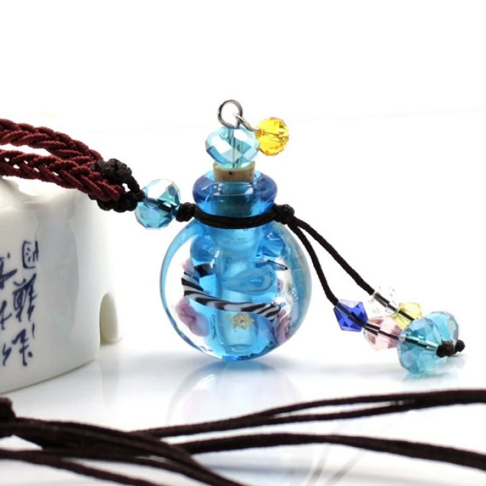 Bottle for perfume Blue flower ball