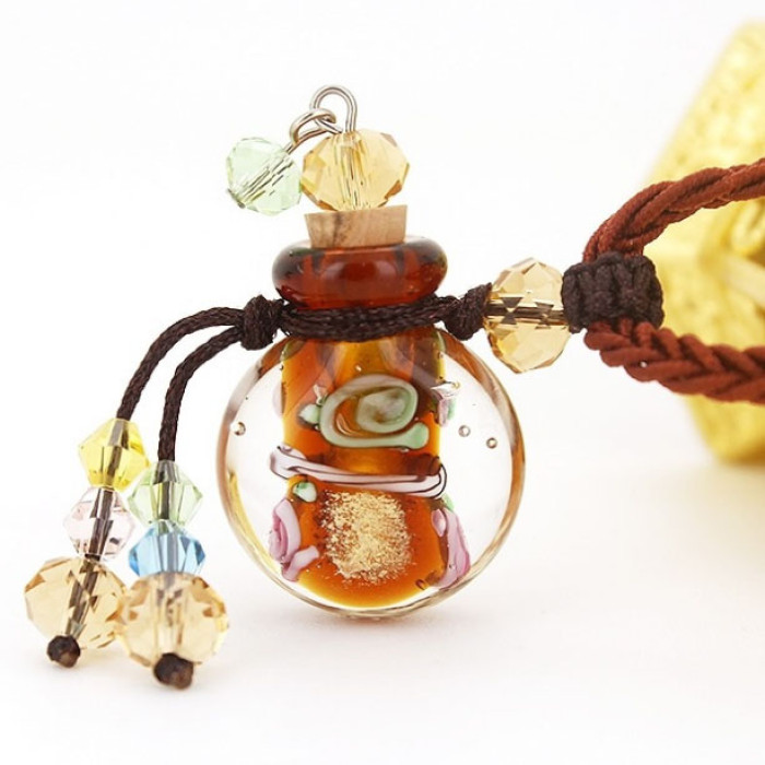 Bottle for perfume Amber flower ball