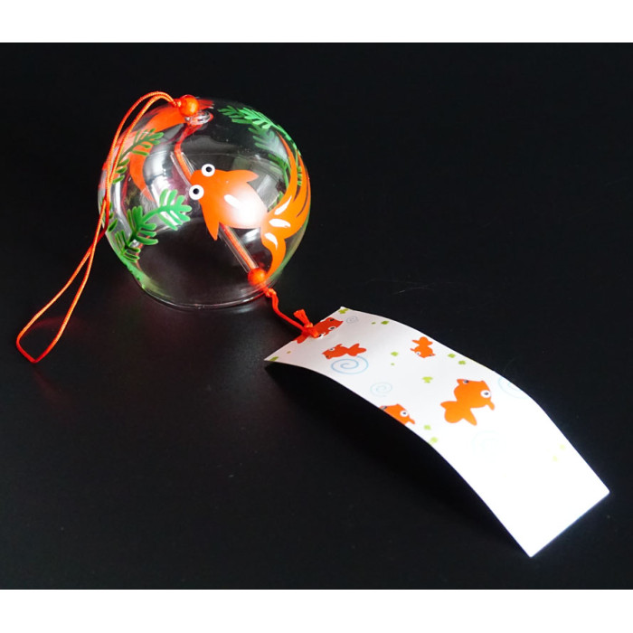 Японський скляний дзвіночок Фурін Дві рибки