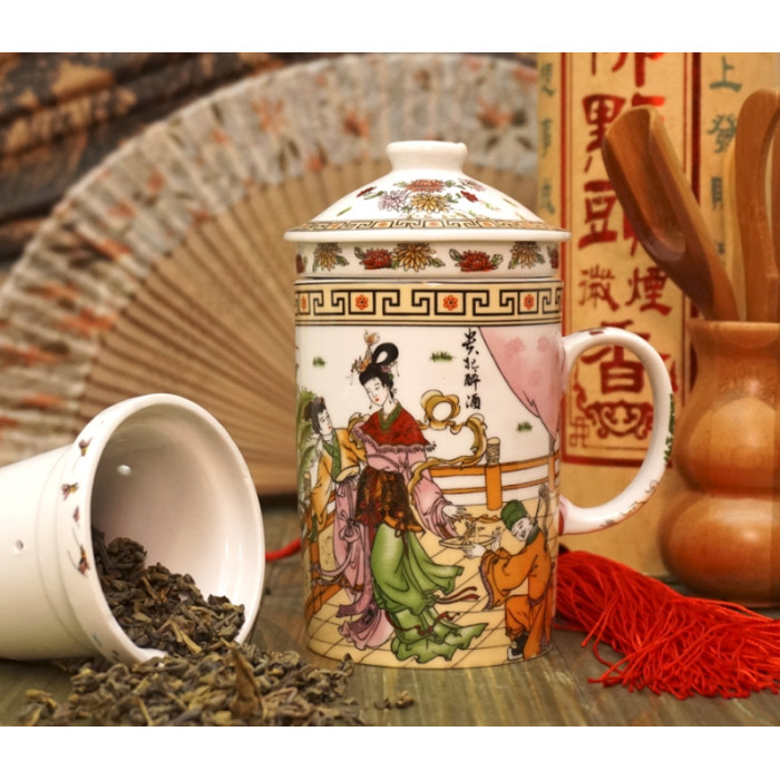 Mug - teapot with strainer 300ml. №116