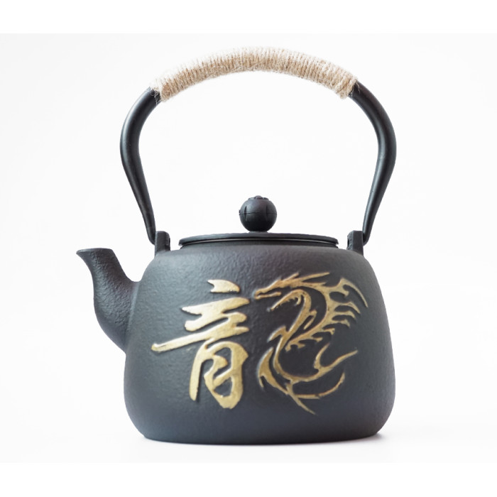 Cast iron teapot Tetsubin with a sieve "Heavenly dragon" 1200 ml.