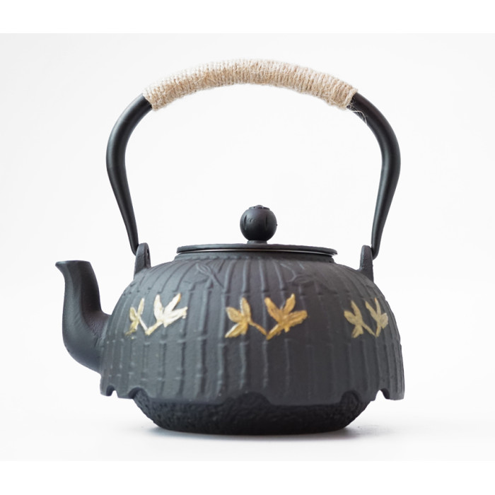 Cast iron teapot Tetsubin with a sieve "Bamboo Forest" 1100ml.