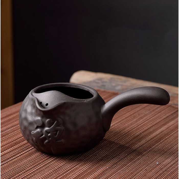 Chahai "Zen" with curved handle black 160ml.