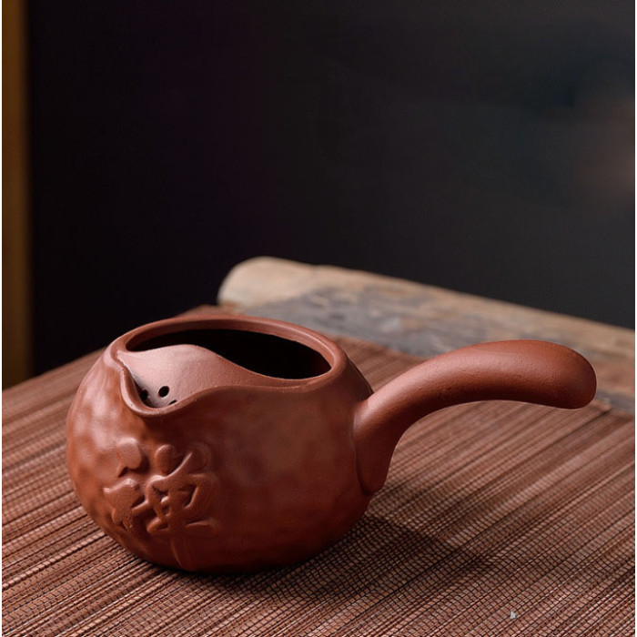 Chahai "Zen" with curved handle red 160ml.