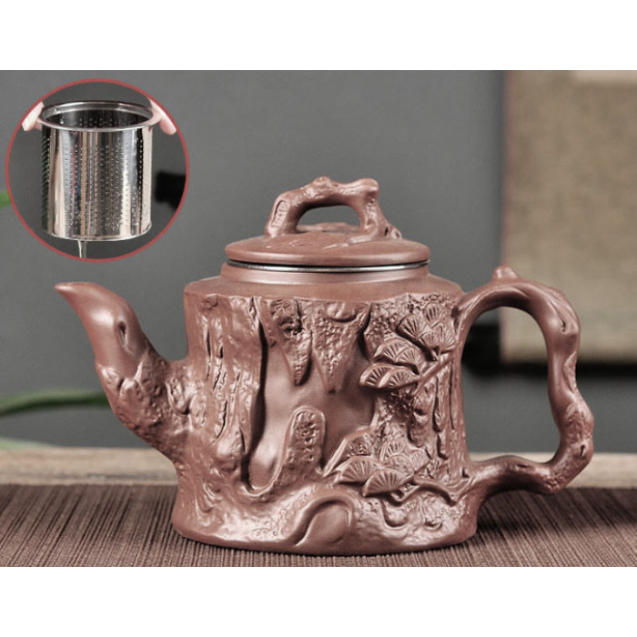 Teapot Pine stump brown 650ml.