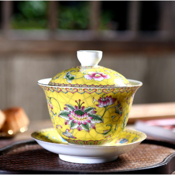 Gaiwan Lotus Pond yellow 200ml.