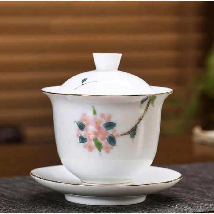 Gaiwan Pink flower 180ml.