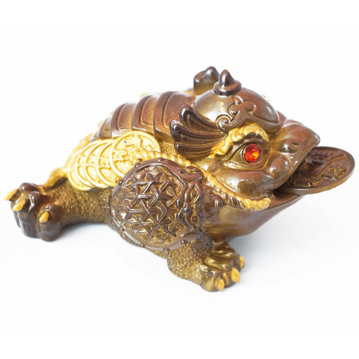 Tea toy Toad of wealth Golden medium