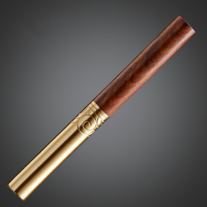 Awl for puer tea - tea knife "Tube with gold" made of rosewood