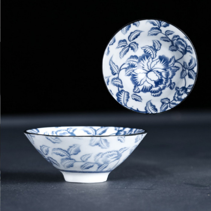 Chabei Cup for Gongfu Cha "Bamboo Hat" Peony