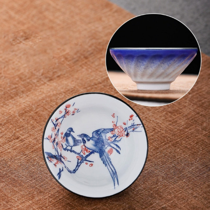 Chabei Cup for Gongfu Cha "Bamboo Hat" Songs on a peach branch