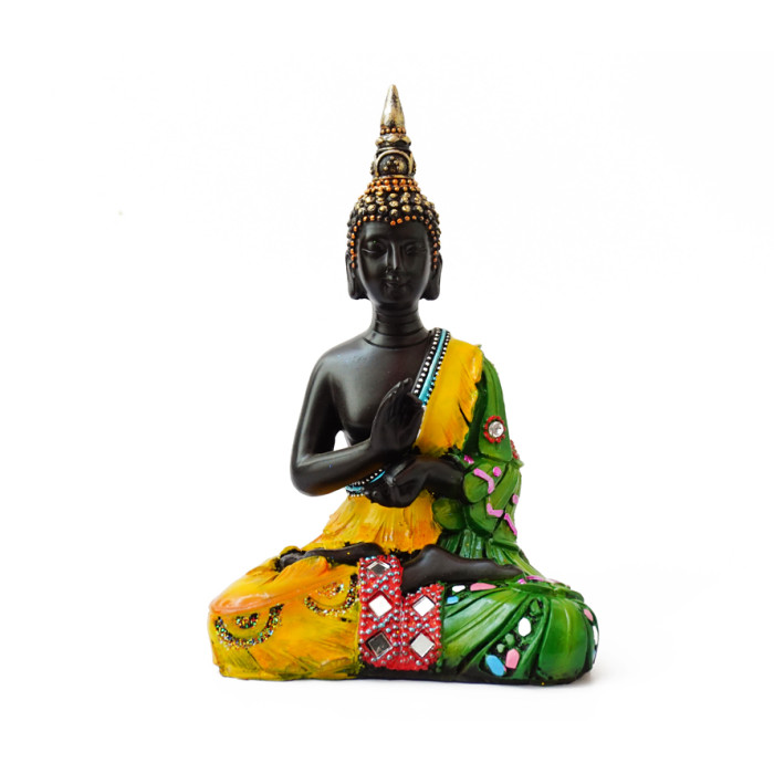 Buddha Amoghasiddhi polystone Yellow