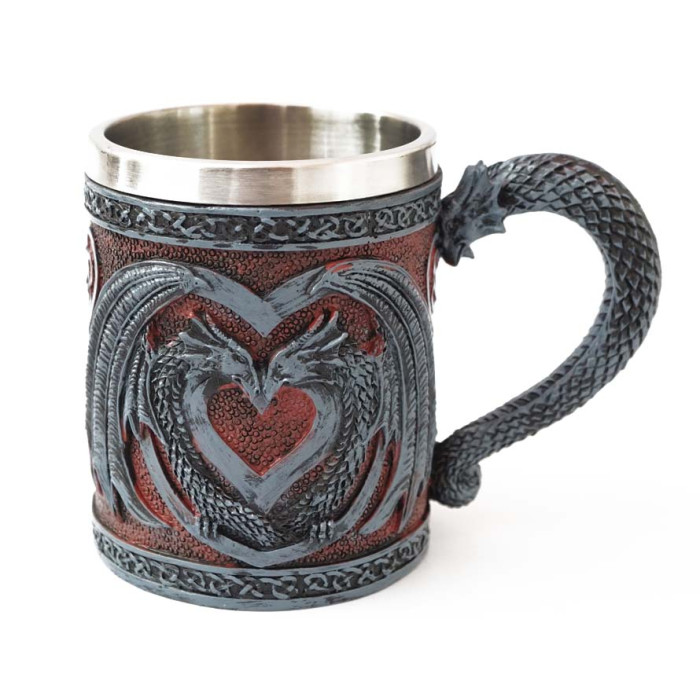 Polystone Gothic dragon mug 400 ml.