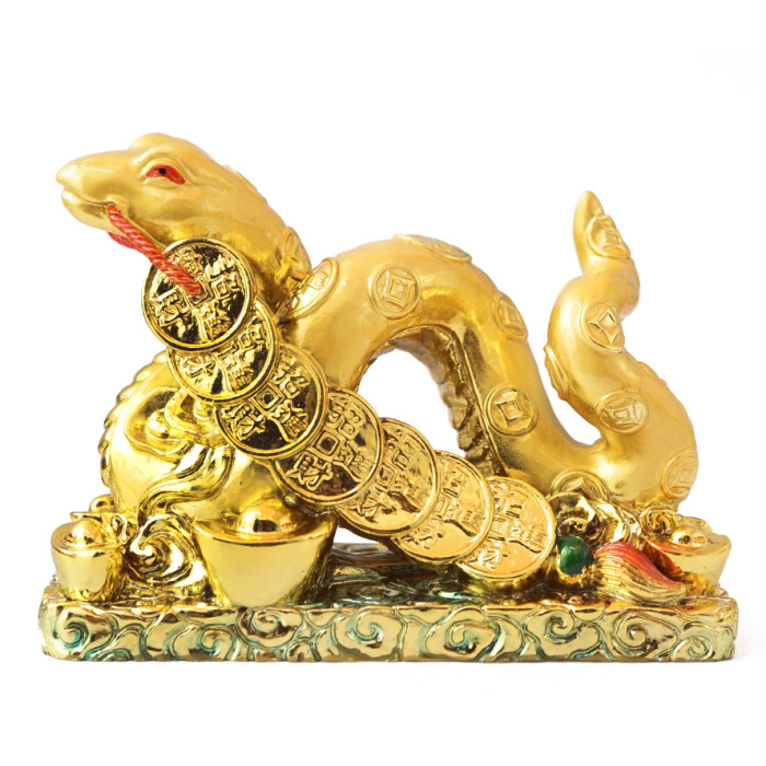 Snake with a bunch of coins art.20135 Gold-plated