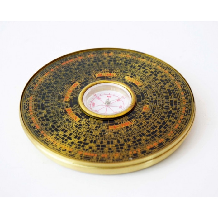 Feng shui compass in a metal box small