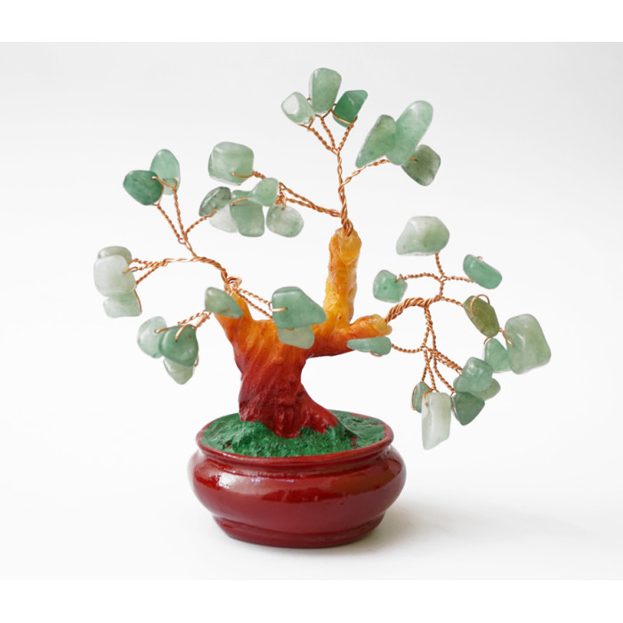 Tree of Happiness with stones Green aventurine No. 1