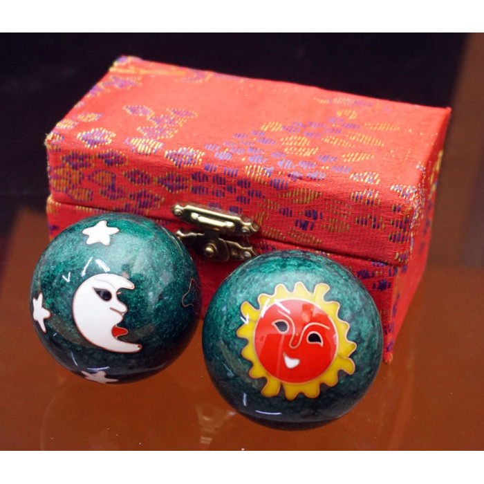 Baoding massage balls pair d=4.7cm. Enamel No. 26