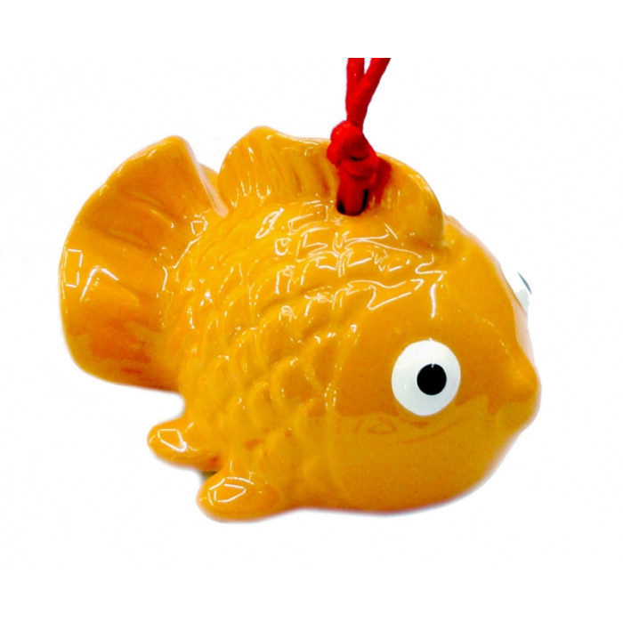 Fish - ceramic bell ORANGE