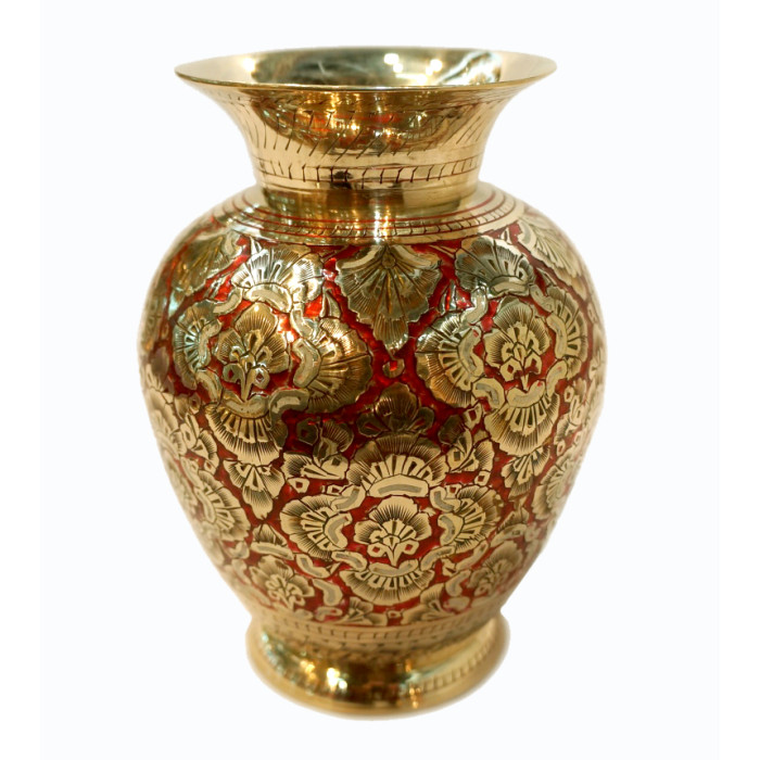 Vase yellow metal Art.5664А Red