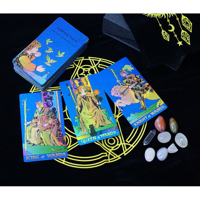 Gold foil Tarot card set