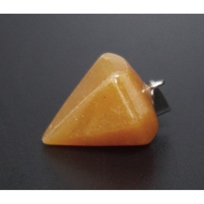 Pendant Pyramid Yellow chalcedony