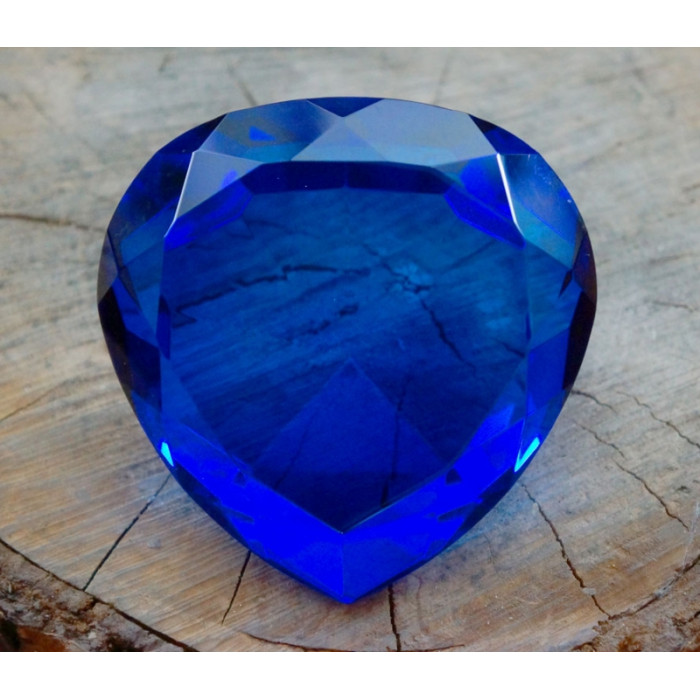 Heart colored glass Blue
