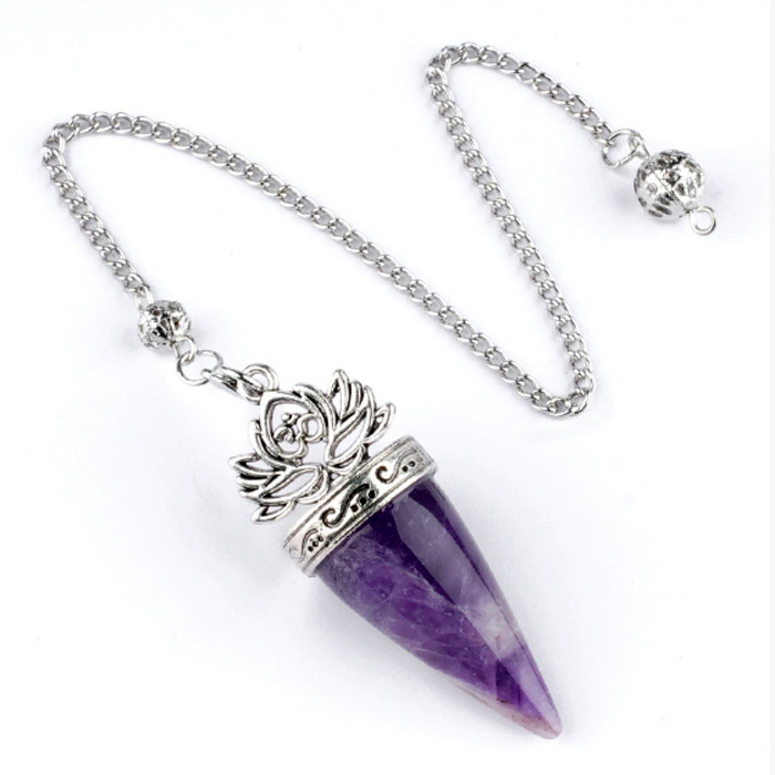 Dowsing Pendulum "Lotus" Amethyst