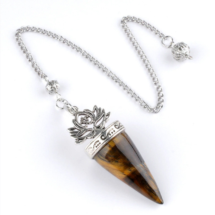 Dowsing Pendulum "Lotus" Tiger's eye
