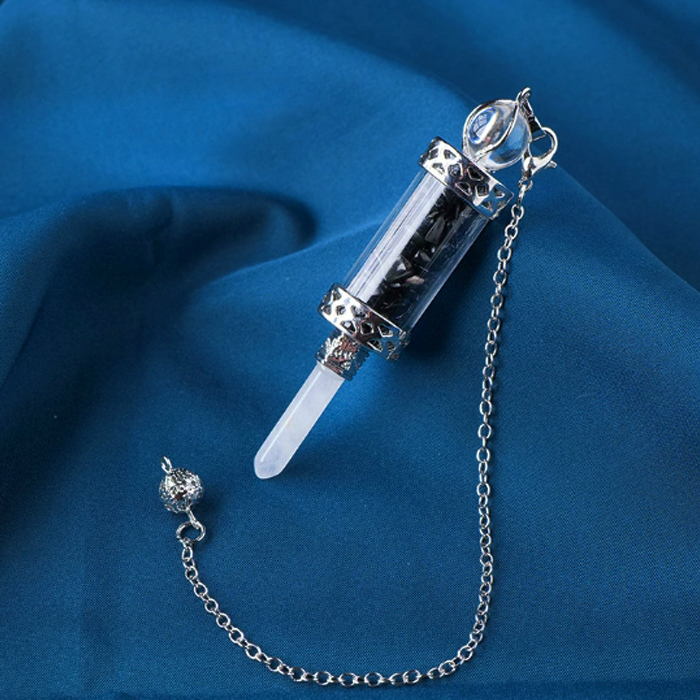 Dowsing Pendulum "Chakra wand" Black Obsidian