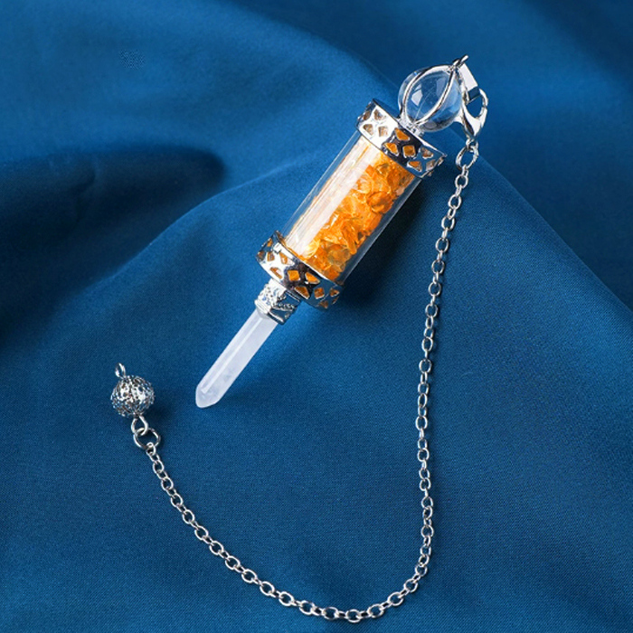 Dowsing Pendulum "Chakra wand" Citrine