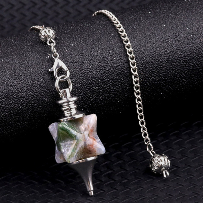 Dowsing Pendulum "Merkaba" Indian agate