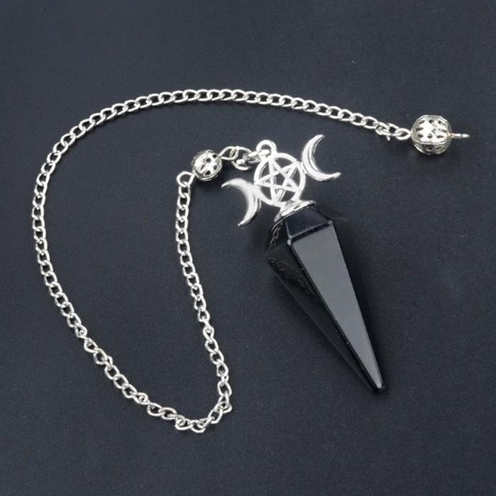 Dowsing Pendulum "Triune Goddess" Black obsidian