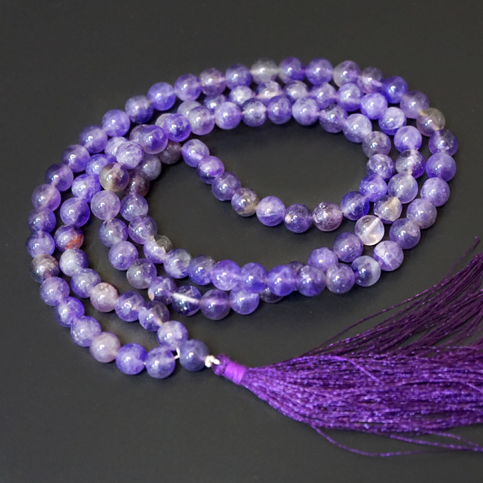 Amethyst stone rosary beads P-Beads-008