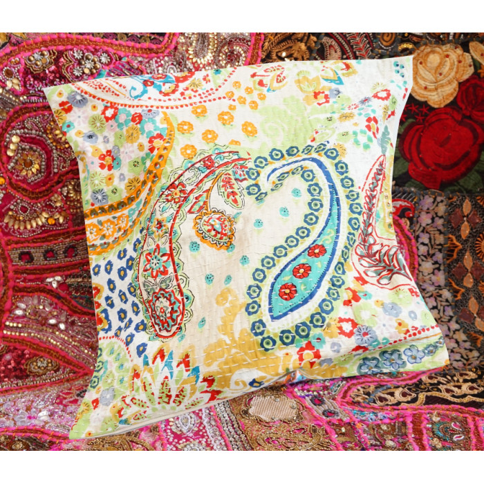 Indian pillowcase beige