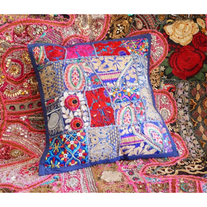 Indian pillowcase Dark blue