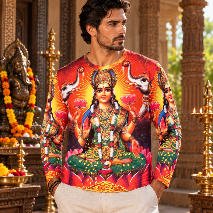 T-shirt men's long sleeve colored Lakshmi
