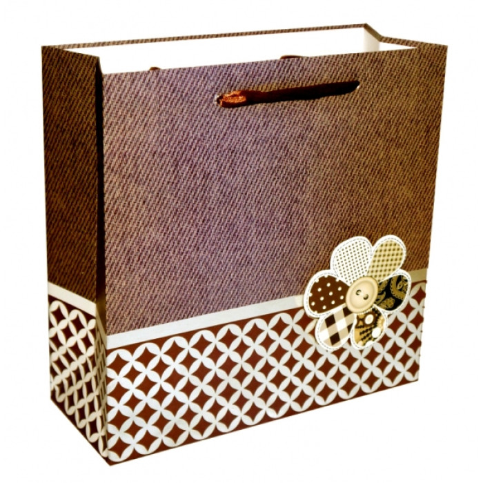 Gift bag Jeans Dark brown