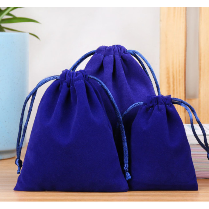 Medium velvet bag Blue