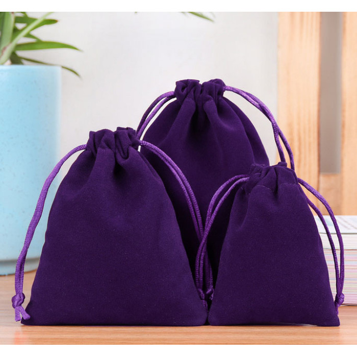 Medium velvet bag Violet