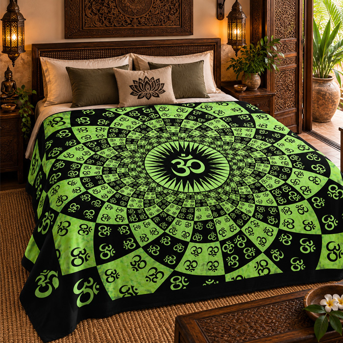 Double Bedsheet OM green