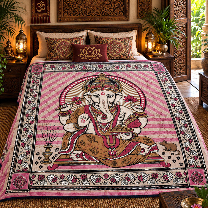 Double Bedsheet Ganesh colored