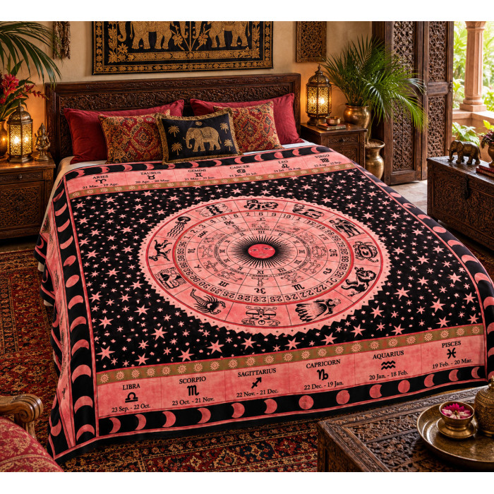 Double Bedsheet Astrology red