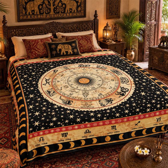 Double Bedsheet Astrology beige
