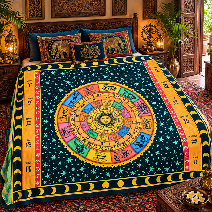 Double Bedsheet Astrology colored
