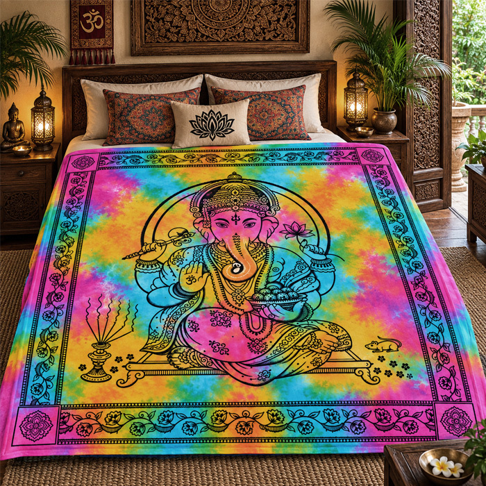 Double Bedsheet Ganesh colored