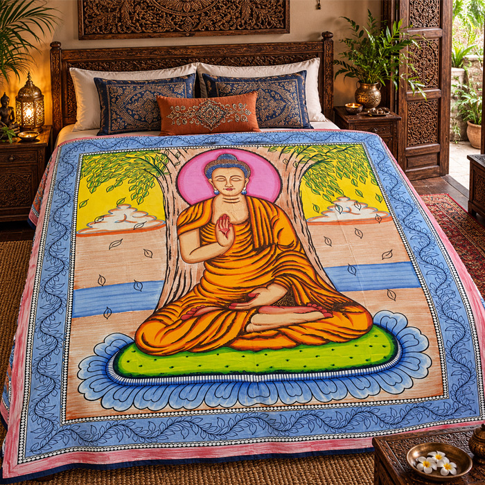 Double Bedsheet Buddha colored