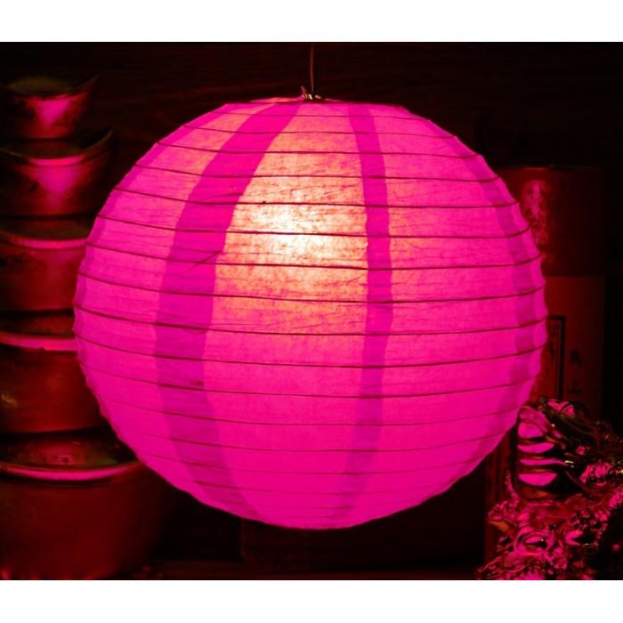 Lantern paper BALL Dark pink