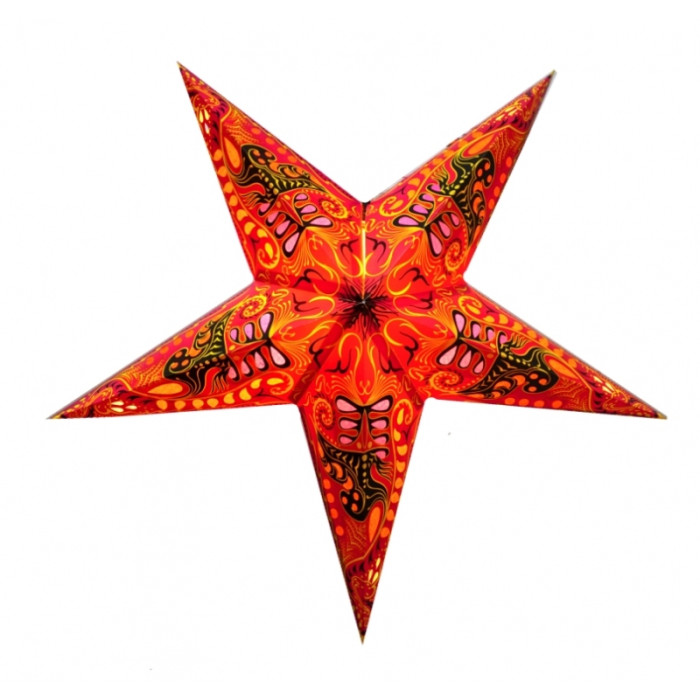 Lampshade Star cardboard 5 beams PINK SHIVA